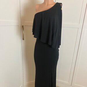 ABS by Allen Schwartz One Sleeve Evening Gown